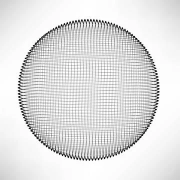 Circle Isolated on White Background Abstract Grid Circle Isolated on White... 写真素材