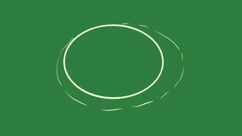 Circle on it in the middle isolated on green screen background Video stock 336858283