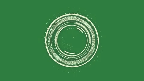 Circle on it tire circular design isolated on green screen background Stock Footage 336858319
