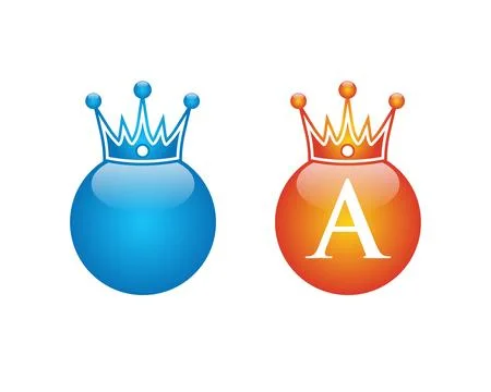 Circle king logo icon template Stock Illustration