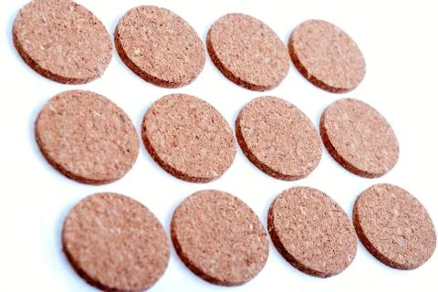 Circle kork isolated Stock Photos