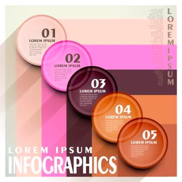 Circle label infographic elements Illustrazione stock
