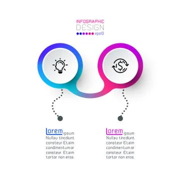 Circle label infographic vector art. Stock Illustration