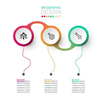 Circle label infographic vector art. Stock Illustration
