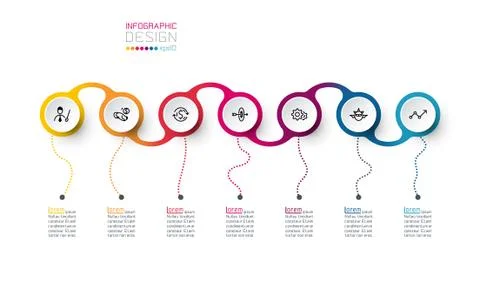 Circle label infographic vector art. Stock Illustration