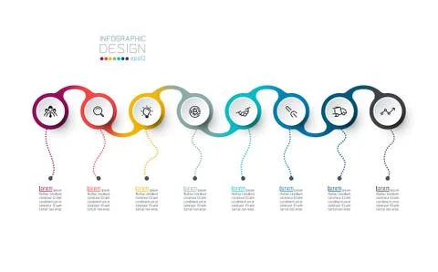 Circle label infographic vector art. Stock Illustration