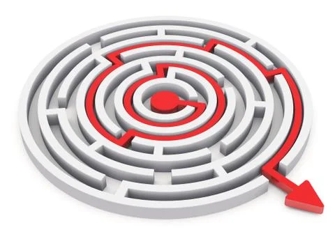 Circle labyrinth Stock Illustration