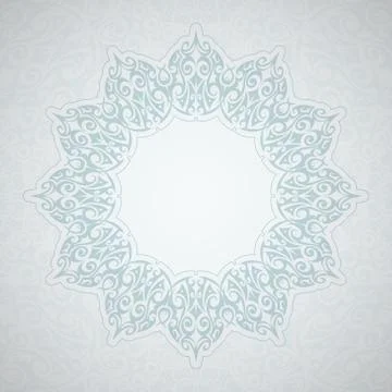 Circle lace frame. Stock Illustration