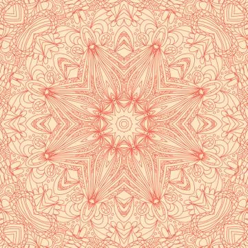 Circle lace hand-drawn abstract background. ornament card. ornamental round p Stock Illustration