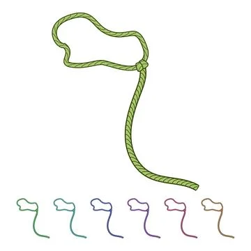 Circle lasso cartoon vector graphic イラスト素材