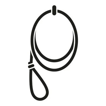 Circle lasso icon simple vector. Cowboy rope Stock Illustration