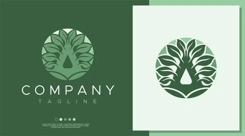 Circle leaf A letter logo design template. Natural letter A logo vector graphic. Stock Illustration