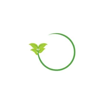 Circle leaf shape symbol rotation vector Stockillustratie