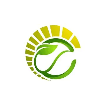 Circle leaves ecology logo, Tree leaf vector logo design, eco-friendly concep Stock Illustration