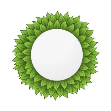Circle leaves frame Stock Illustration