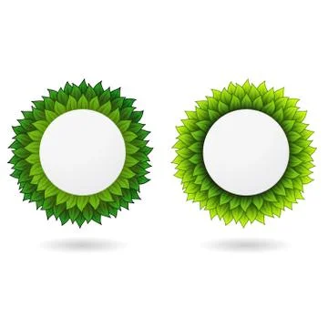 Circle leaves frame Stock Illustration