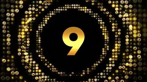 Circle Leds Countdown 10 Stock Footage 45445284