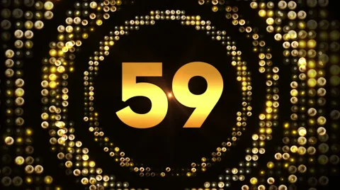 Circle Leds Countdown 60 Stock Footage 45446048
