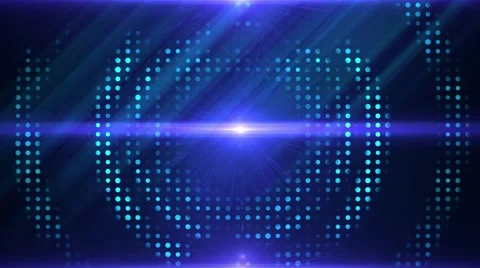 Circle with lens flare animation - motion video background loop Stock Footage 66514974