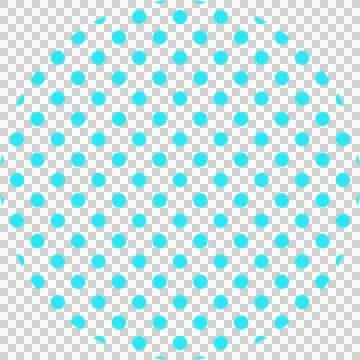 A circle with light blue polka dots Stock-Illustration