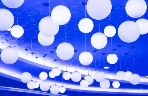 Circle light bulbs 스톡 사진