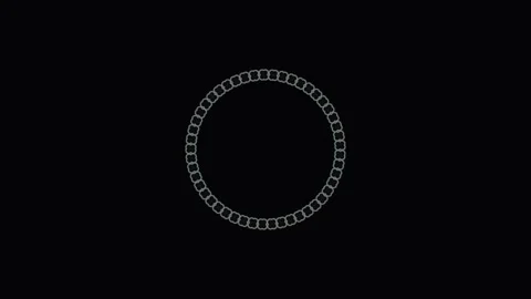 Circle of light with chain pattern on dark background Stock Footage 338236866