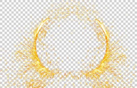 Circle light frame transparent background Stock Photos