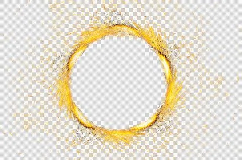 Circle light frame transparent background Stock Photos
