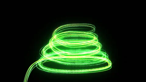 Circle light glow stroke trail line effect animation Video stock 149304396