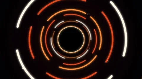 Circle of light with glowing lines in dark background Stock Footage 337064265