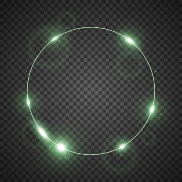 Circle of light, green color Stock Illustration