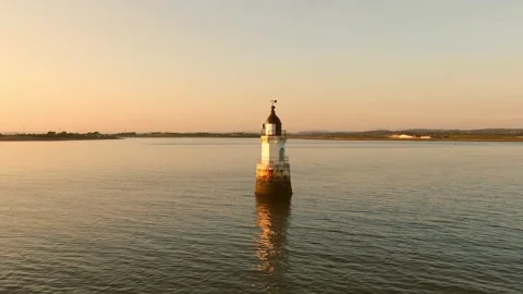 Circle Light HouseSunset 動画素材 242543627