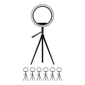 Circle light ring cartoon vector graphic Stock Illustration