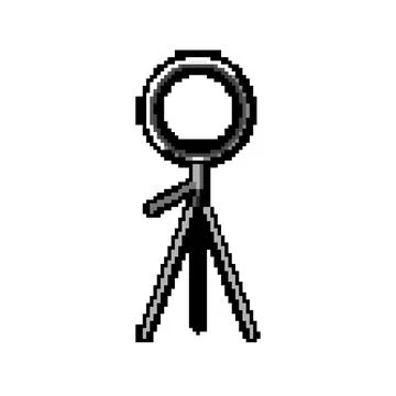 Circle light ring pixel art vector illustration Stock Illustration