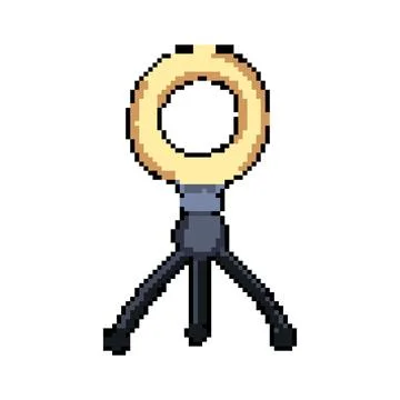 Circle light ring pixel art vector illustration Stock Illustration