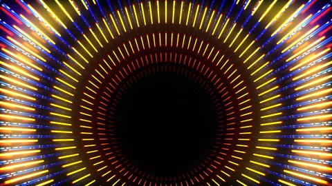 Circle Light Tunnel Loop Stock Footage 244808691