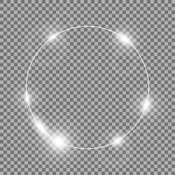 Circle of light, white color Stock Illustration