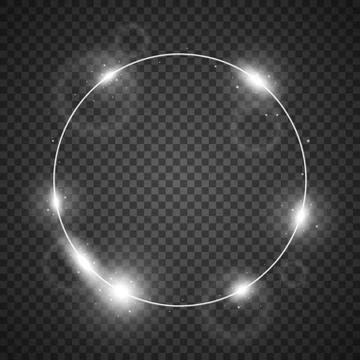 Circle of light, white color Stock Illustration