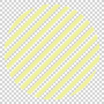 A circle with light yellow diagonal stripes Stock Illustration