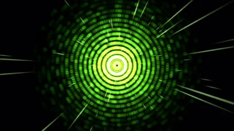 Circle Lights Travel Animation - Loop Green Stock Footage 83919630