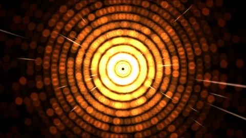 Circle Lights Travel Animation - Loop Fiery Orange Stock Footage 83919826