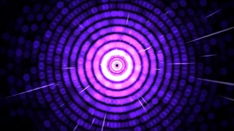 Circle Lights Travel Animation - Loop Purple Stock Footage 83920038