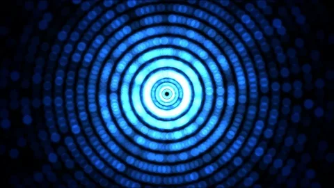 Circle Lights Travel Animation - Loop Blue Stock Footage 83920415