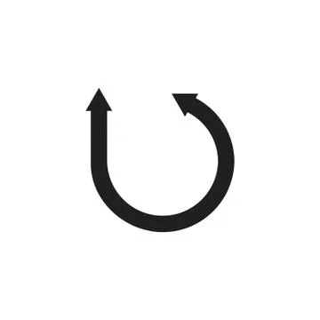 Circle line arrow logo vector Stock Illustration