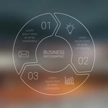 Circle line arrows infographic. Template for cycle diagram, graph, presentation Stock Illustration