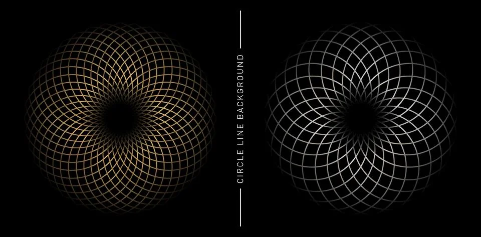 Circle Line Design Illustrazione stock