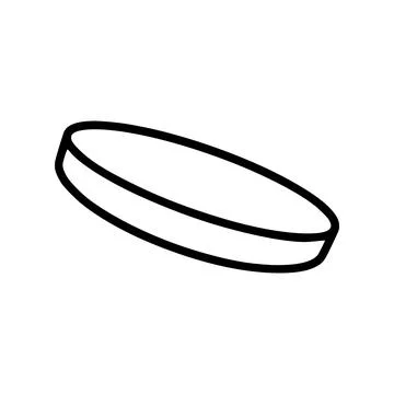 Circle line icon isolated on white background Stock Illustration