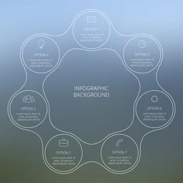 Circle line infographic. Stock Illustration