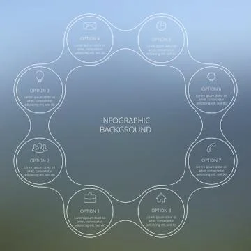 Circle line infographic. Stock Illustration