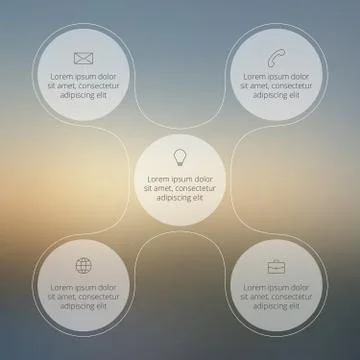 Circle line infographic. Stock Illustration